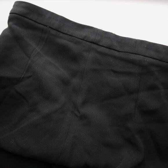 Brandon Maxwell Size 10 Crepe Cigarette Pants Side Zip Black High Rise - Picture 8 of 12